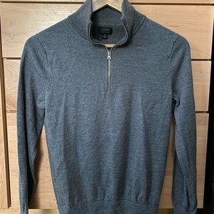 Men’s J. Crew Merino Dark Gray Quarter Zip